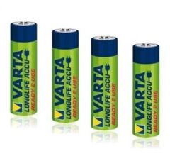 Varta Şarjlı Kalem Pil AA Ni-MH 2100mAh 1.2V - 4 Adet (Kutusuz - Hobi ve Öğrenci Deney Setlerine Uygun)