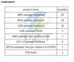 SMD Lehimleme Pratik Kartı - Demonte(Montesiz)