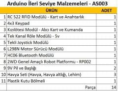 Arduino İleri Seviye Kodlama Seti - AS003