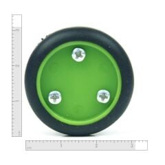 30x8 mm Yeşil Renk Geçmeli Hafif Lastik Tekerlek Seti