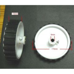 70x20mm Robot Tekeri - Vidalı - 1 Adet