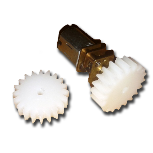 22mm Çaplı Plastik Dişli 20 Diş 7mm Kalınlık 3mm D Tip Mile N20 Motora Uyumlu