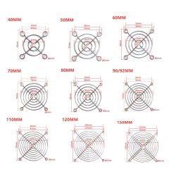120x120mm Metal Fan Koruma Teli