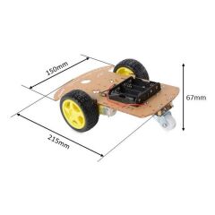 2WD Çok Amaçlı Mobil Robot Araba Platformu Kendin Yap Kiti Redüktörlü Motor ve Şase Seti Demonte(Montesiz)