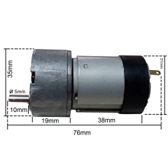 Johnson HC385MG DC 12V 90Rpm Redüktörlü Motor (Çap 35mm Uzunluk 76mm)