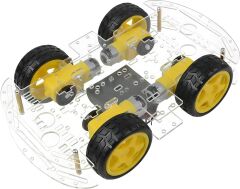 4WD Çok Amaçlı Mobil Robot Araba Platformu Kendin Yap Kiti Redüktörlü Motor ve Şase Seti Demonte(Montesiz)