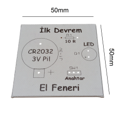 İlk Devrem El Feneri Kendin Yap Hobi Devresi DIY Lehimleme Kiti Demonte(Montesiz)