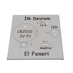 İlk Devrem El Feneri Kendin Yap Hobi Devresi DIY Lehimleme Kiti Demonte(Montesiz)