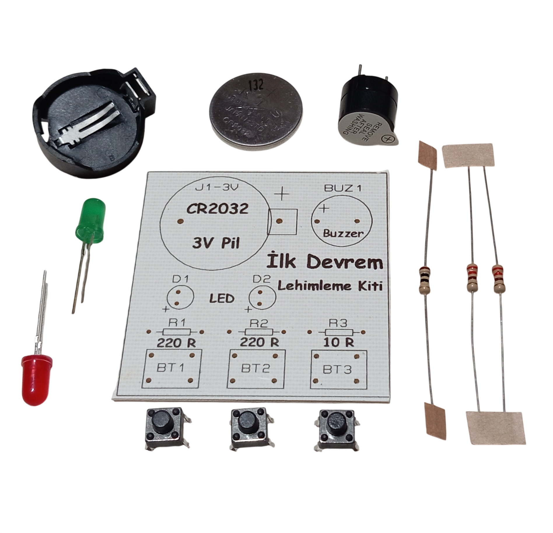 İlk Devrem Lehimleme Kiti Kendin Yap Hobi Devresi DIY Lehimleme Kiti Demonte(Montesiz)