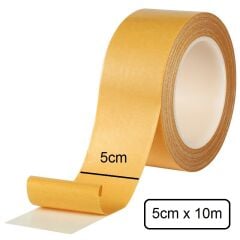 Çift Taraflı Örgülü Bant 50mm 10 Metre Fiber Takviyeli Dokuma Örgü Bez Destekli Silikon Yapıştırıcı Kalıntısız Soyulabilir Sabitleme Ahşap İşleme Şablonu Halı Kaydırmaz Montaj Bandı