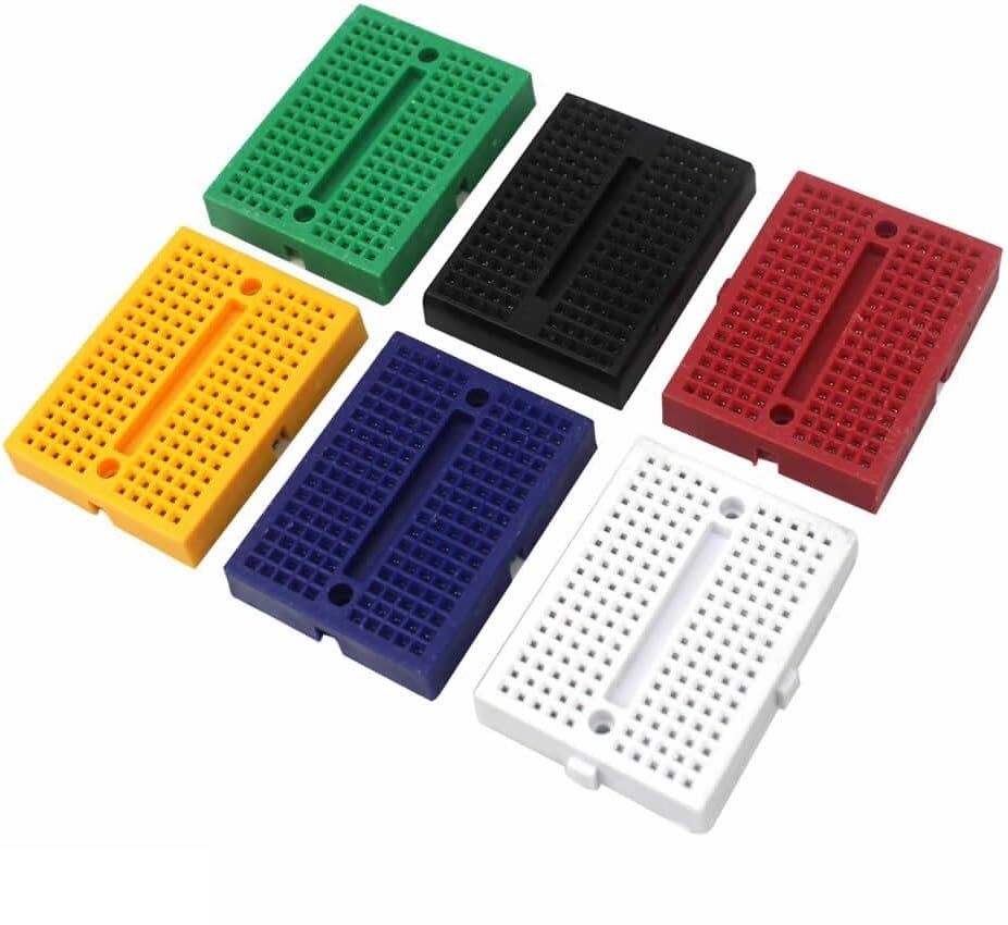 6 Adet Farklı Renkte Mini Breadboard Seti 47x35mm 170 Hücreli SYB-170 Pin Mini ve Pratik Prototipleme Platformu
