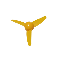 8cm Sarı Renk Plastik Rüzgar Türbini Pervanesi Ø80mm Mini Pervane Deney Pervanesi Hobi Oyuncak Elektrik Motoru Deney Pervane