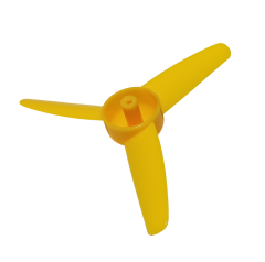 8cm Sarı Renk Plastik Rüzgar Türbini Pervanesi Ø80mm Mini Pervane Deney Pervanesi Hobi Oyuncak Elektrik Motoru Deney Pervane