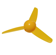 8cm Sarı Renk Plastik Rüzgar Türbini Pervanesi Ø80mm Mini Pervane Deney Pervanesi Hobi Oyuncak Elektrik Motoru Deney Pervane