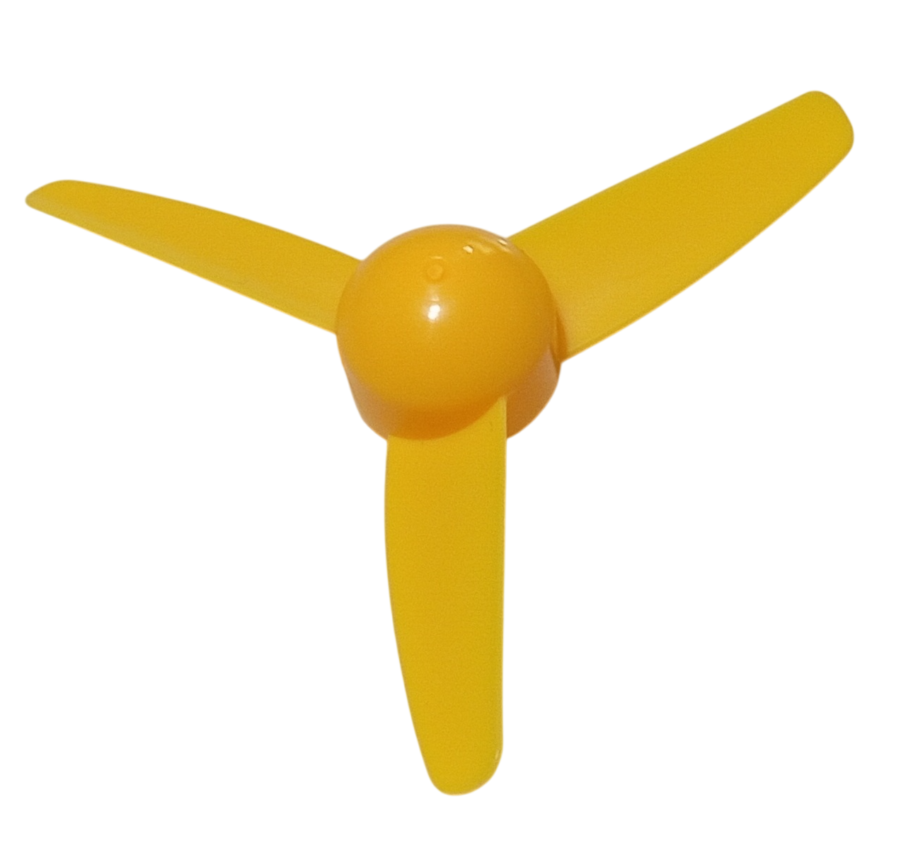 8cm Sarı Renk Plastik Rüzgar Türbini Pervanesi Ø80mm Mini Pervane Deney Pervanesi Hobi Oyuncak Elektrik Motoru Deney Pervane