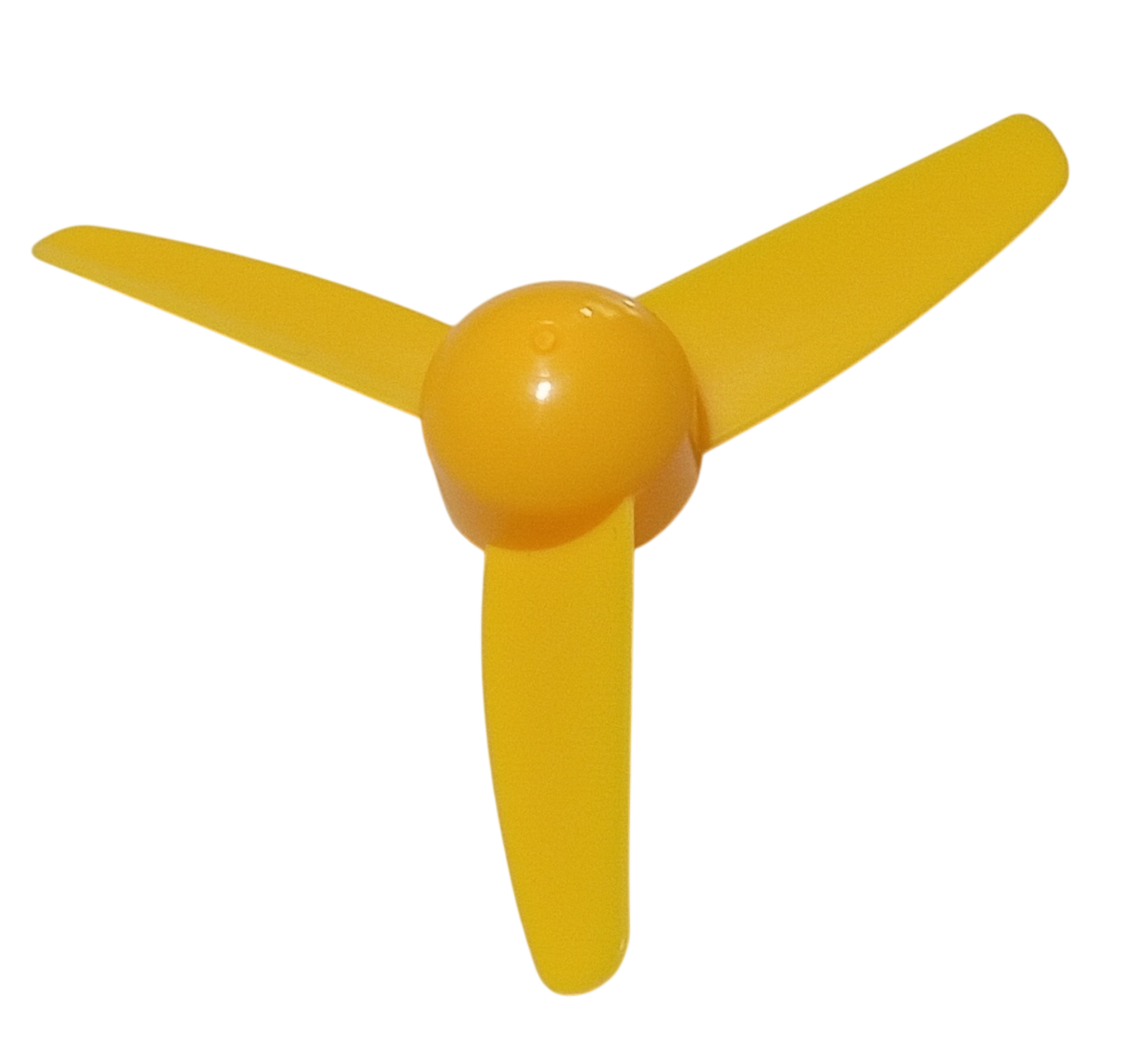 8cm Sarı Renk Plastik Rüzgar Türbini Pervanesi Ø80mm Mini Pervane Deney Pervanesi Hobi Oyuncak Elektrik Motoru Deney Pervane