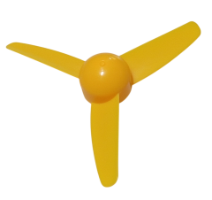 8cm Sarı Renk Plastik Rüzgar Türbini Pervanesi Ø80mm Mini Pervane Deney Pervanesi Hobi Oyuncak Elektrik Motoru Deney Pervane