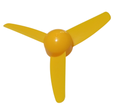 100 Adet 8cm Sarı Renk Plastik Rüzgar Türbini Pervanesi Ø80mm Mini Pervane Deney Pervanesi Hobi Oyuncak Elektrik Motoru Deney Pervane