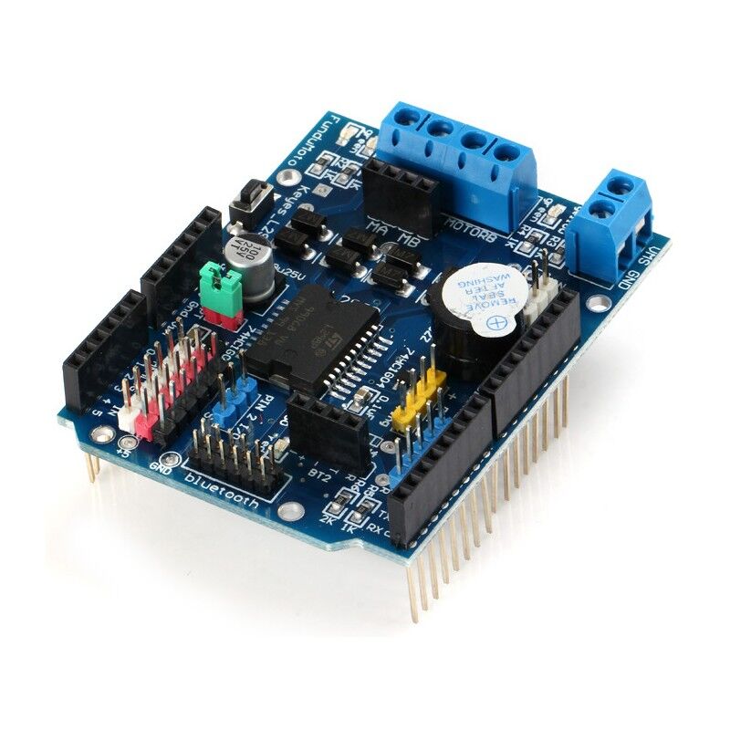 FunduMoto Arduino SMD L298P 2 Kanal DC Motor Sürücü Shield 2x2A L298 Çift Motor Sürücü Shield