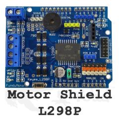 FunduMoto Arduino SMD L298P 2 Kanal DC Motor Sürücü Shield 2x2A L298 Çift Motor Sürücü Shield