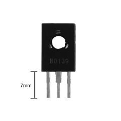10 Adet BD139 Transistör Kısa Bacak 7mm 1.5A 80V NPN BJT TO126 Kılıf