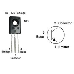 10 Adet BD139 Transistör Kısa Bacak 7mm 1.5A 80V NPN BJT TO126 Kılıf