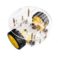 Arduino 2WD Yuvarlak Robot Araba Platform Çift Katlı - Demonte