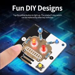 DC 3V Mavi Kırmızı Işık Ledli Robot Yüz Kendin Yap Hobi Devresi DIY Lehimleme Kiti Demonte(Montesiz)