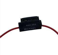 Sanel SSK003 Ara Bıçak Sigorta Yuvası Kapaksız Kablolu - 10 Adet