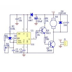 DC 5V NE555 DIP Fan DC Motor Hız Kontrol Kendin Yap Hobi Devresi DIY Lehimleme Kiti Demonte(Montesiz)