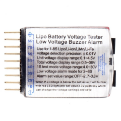 Lipo Seviye Ölçer ve Alarm Modülü 1-8S Lipo Pil Ölçüm Cihazı