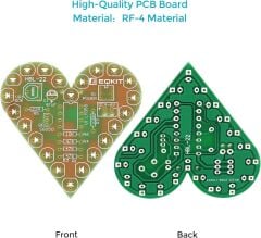DC 4-6V Kalp Şeklinde Yanıp Sönen Led Işık Kendin Yap Hobi Devresi DIY Lehimleme Kiti Demonte(Montesiz)