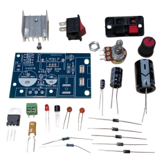 DC 1.25-30V 1A LM317 ile Ayarlanabilir Güç Kaynağı Kendin Yap Hobi Devresi DIY Lehimleme Kiti Demonte(Montesiz)