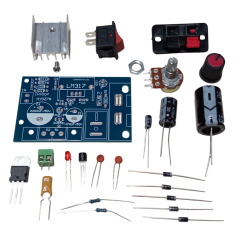 DC 1.25-30V 1A LM317 ile Ayarlanabilir Güç Kaynağı Kendin Yap Hobi Devresi DIY Lehimleme Kiti Demonte(Montesiz)