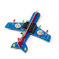 DC 6V Renkli Led Işık Mini Uçak Modeli Kendin Yap Hobi Devresi DIY Lehimleme Kiti Demonte(Montesiz)