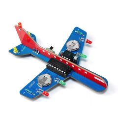 DC 6V Renkli Led Işık Mini Uçak Modeli Kendin Yap Hobi Devresi DIY Lehimleme Kiti Demonte(Montesiz)