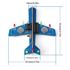 DC 6V Renkli Led Işık Mini Uçak Modeli Kendin Yap Hobi Devresi DIY Lehimleme Kiti Demonte(Montesiz)