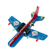 DC 6V Renkli Led Işık Mini Uçak Modeli Kendin Yap Hobi Devresi DIY Lehimleme Kiti Demonte(Montesiz)