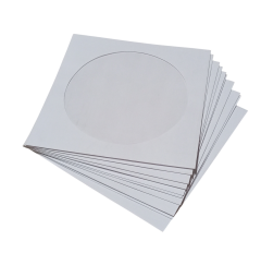 10 Adet 125x125mm Pencereli Cd Zarfı Beyaz 90gr DVD CD Kağıt Zarf CD DVD Koruma Kılıfı