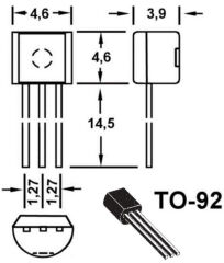 2SA539 2sa539 KSA539 A539 TO-92 Kılıf 0.2A 200mA 60V 0.25W 100MHz PNP Transistör