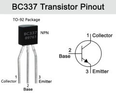 BC337 Bc337 TO-92 Kılıf 0.8A 800mA 45V 0.625W 210MHz NPN Transistör