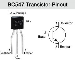 BC547 Bc547 TO-92 Kılıf 0.1A 100mA 45V 0.5W 100MHz NPN Transistör