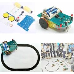 Çizgi İzleyen Araba Çizgi Takip Eden Robot Kendin Yap Hobi Devresi DIY Lehimleme Robot Kiti Demonte Montesiz
