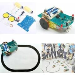Çizgi İzleyen Araba Çizgi Takip Eden Robot Kendin Yap Hobi Devresi DIY Lehimleme Robot Kiti Demonte Montesiz