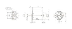 Ever RS-540 RS540 DC 6-24V 22000Rpm Motor Çap 36mm Uzunluk 73mm Yüksek Akım Çeken Hobi Oyuncak Elektrik Deney Motoru