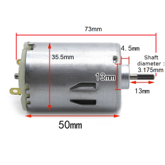 Ever RS-540 RS540 DC 6-24V 22000Rpm Motor Çap 36mm Uzunluk 73mm Yüksek Akım Çeken Hobi Oyuncak Elektrik Deney Motoru
