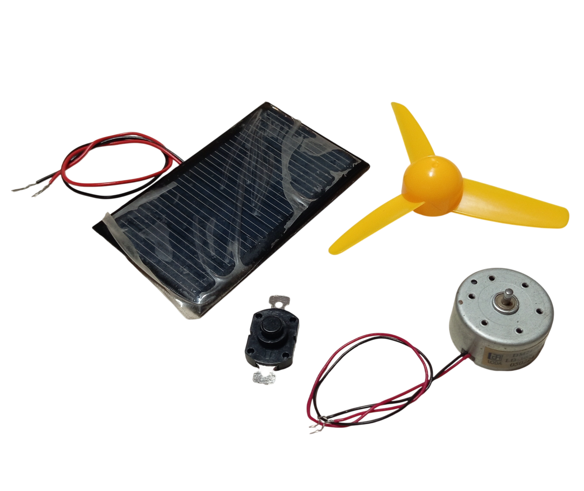 Güneş Enerjili Mini Fan Yapım Kiti DIY Solar Fan Seti DC Motor Pervane Anahtar Güneş Pili Eğitim Hobi Deney Seti