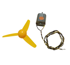 30cm Kablo Lehimli DC 3-9V Pervaneli Fan Motoru Hobi Proje Elektrik Deney Kablolu Motor Pervane Seti