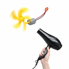 Mini Rüzgar Türbini Elektrik Üretim Seti DC Motor Pervane Hobi Eğitim Deney Kiti
