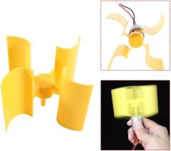 Mini Rüzgar Türbini Elektrik Üretim Seti DC Motor Pervane Hobi Eğitim Deney Kiti